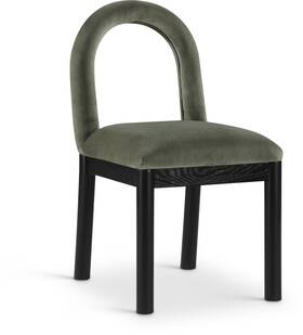 Meridian Furniture 11008green-c Conrad Collection Art Deco Dining Chair