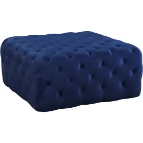 123navy Meridian Furniture Ariel Velvet Ottoman/bench Navy