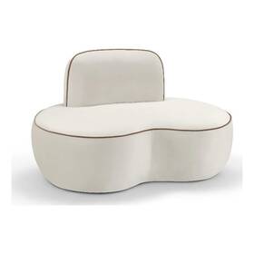 Meridian Furniture 44021cream-c Swerve Cream Velvet Upholstered Chair
