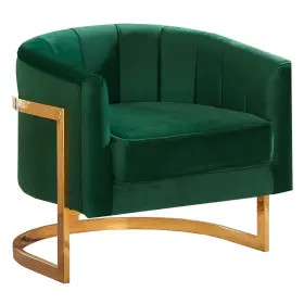 515green Meridian Furniture Carter Velvet Accent Chair Contemporary Green
