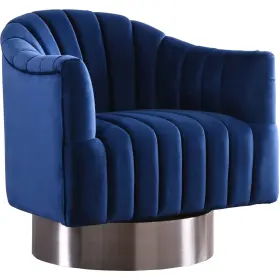 519navy Meridian Furniture Farrah Velvet Accent Chair Contemporary Navy