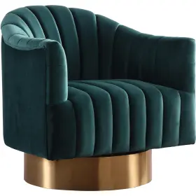 520green Meridian Furniture Farrah Velvet Accent Chair Contemporary Green