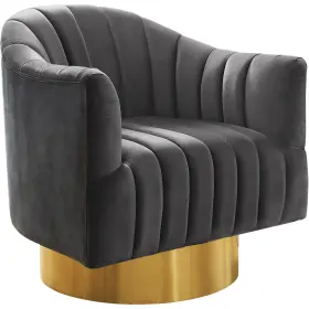 520grey Meridian Furniture Farrah Velvet Accent Chair Contemporary Grey