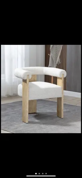 566cream-c Meridian Furniture Barrel Cream Dining Chair