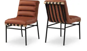 590cognac-c Meridian Furniture Burke Collection Modern Contemporary Dining Chair