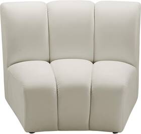 Meridian Furniture 638cream-c Infinity Collection Modern Contemporary Velvet Upholstered
