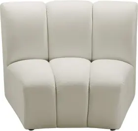 638cream-c Meridian Furniture Infinity Collection Modern Contemporary Velvet Upholstered