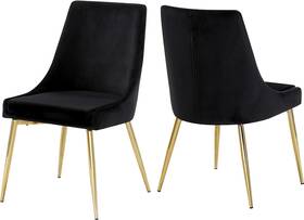 Meridian Furniture 647899949838 Karina Collection Modern Gold Base Black And