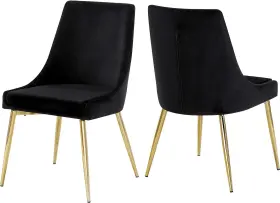 Meridian Furniture 647899949838 Karina Collection Modern Gold Base Black And