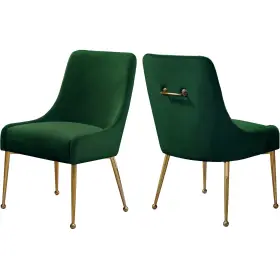744green Meridian Furniture Owen Velvet Dining Chair - Set Of 2