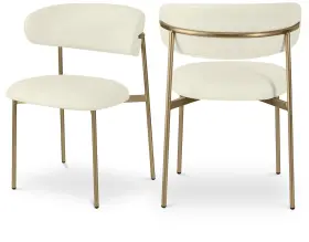 759cream-c Meridian Furniture Lupita Collection Modern Cream Set Of 2