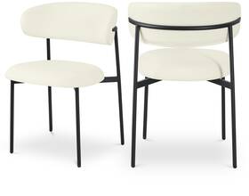 Meridian Furniture 760cream-c Lupita Dining Chair 21.5 Inch W X 23 D 31.5 H