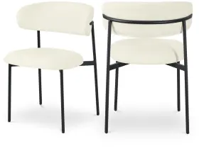 760cream-c Meridian Furniture Lupita Dining Chair 21.5 Inch W X 23 D 31.5 H