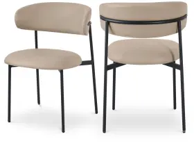 760taupe-c Meridian Furniture Lupita Collection Modern Contemporary Dining Chair With Soft Tau