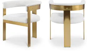 832cream-c Meridian Furniture Romeo Collection Modern Contemporary Dining Chair With Rich Crea
