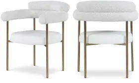 870cream-c Meridian Furniture Blake Collection Modern Contemporary Vegan Leather/boucle