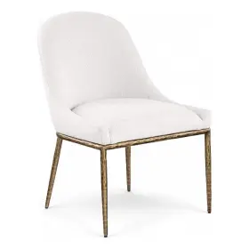 88036cream-sc Meridian Furniture Ferro Cream Linen Textured Performance Fabric Dining Sc