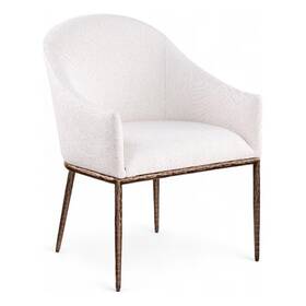 Meridian Furniture 88037cream-ac Ferro Cream Linen Textured Performance Fabric Dining Ac