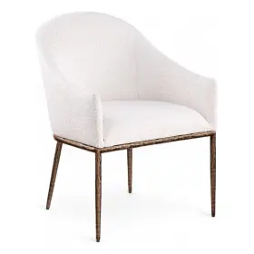 88037cream-ac Meridian Furniture Ferro Cream Linen Textured Performance Fabric Dining Ac