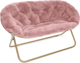 Milliard 840985126766 Double Cozy Chair/faux Fur Saucer Chair For Bedroom/x-large Loveseat