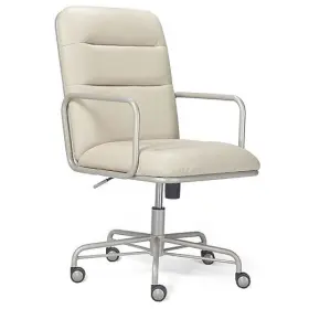 Chr10060c Millwork Holdings Franklin Bonded Leather Computer And Desk Chair Ivory White