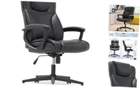 43672 Millwork Holdings Co. Inc. Executive High Back Office Chair With Lumbar Support Ergonomic Upholstered
