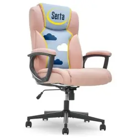 43672g Millwork Holdings Co. Inc. Connor Executive Office Ergonomic Computer Chair With Layered Pink Microfiber