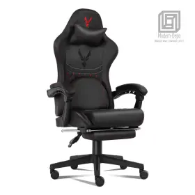 Md01-gc-sdv1-bk Modern-depo Ergonomic Gaming Chair Computer Desk With Lumbar Support Footrest Adjustable