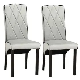 Modern Dining Chair High Backrest High-density Sponge Cushion-li 197867376314 With Cushion-light Gray
