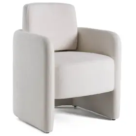 82725 Modrest Hermosa - Modern White Fabric Dining Chair
