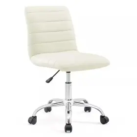 Modway 705353226953 23.5 Inch Width Standard White Faux Leather Task Chair With Swivel Seat