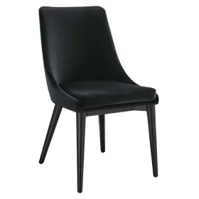 87389931 Modway Viscount Performance Velvet Dining Chair Black - Rubberwood Legs
