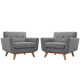 Eei-1284-gry Modway Engage Wood Armchair Set Of 2