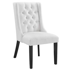 Modway Eei-2235-whi Baronet Button Tufted Fabric Dining Chair