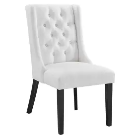 Eei-2235-whi Modway Baronet Button Tufted Fabric Dining Chair