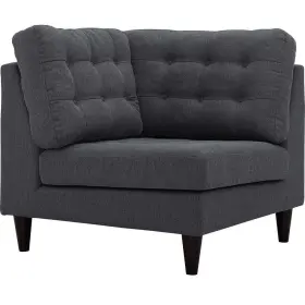 Eei-2610-dor Modway Empress Gray Polyester Sectional Corner Chair With Tapered Wood Legs