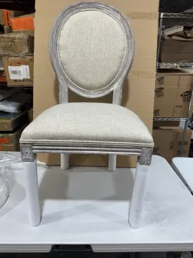 Eei-2821-bei-l Modway Emanate Vintage French Upholstered Fabric Dining Side Chair