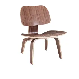 Eei-510-wal Modway Molded Plywood Dining Chair Walnut
