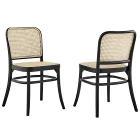Eei-6078-blk Modway Winona Wood Dining Side Chair Set Of 2