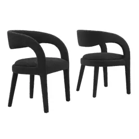 Eei-6562-blk Modway Pinnacle Boucle Upholstered Dining Chair Set Of 2
