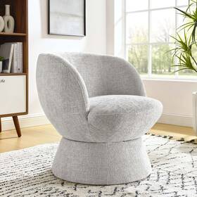 Modway Eei-6863-dov Vesta Chenille Fabric Upholstered Swivel Chair In Dove Gray