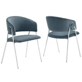 Eei-7046-cad-slv Modway Nella Upholstered Performance Velvet Dining Chair Set Of 2