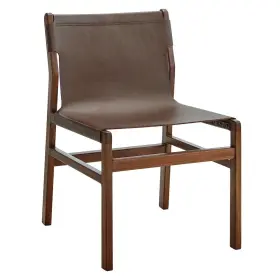 Eei-7326-nut Modway Sonora Leather Dining Side Chair