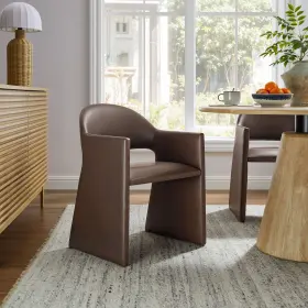 Eei-7442-esp Modway Talia Vegan Leather Dining Armchair In Espresso
