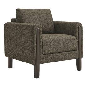 Modway Eei-7459-atq-esp Hawken Boucle Fabric Accent Armchair In Antique Espresso