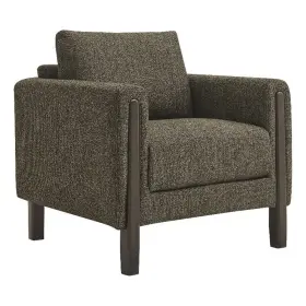Eei-7459-atq-esp Modway Hawken Boucle Fabric Accent Armchair In Antique Espresso