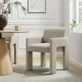 Eei-7524-lin Modway Daven Fabric Upholstered Dining Chair In Linen