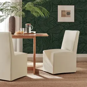 Eei-7528-lin Modway Tessera Upholstered Linen-blend Slipcovered Dining Chair In Linen
