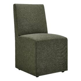 Modway Eei-7528-sge Tessera Upholstered Linen-blend Slipcovered Dining Chair In Sage