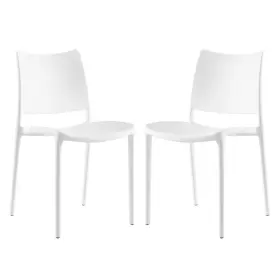 Modway Furniture 889654077244 Hipster Dining Side Chair Set Of 2 White - Eei-2424-whi-set